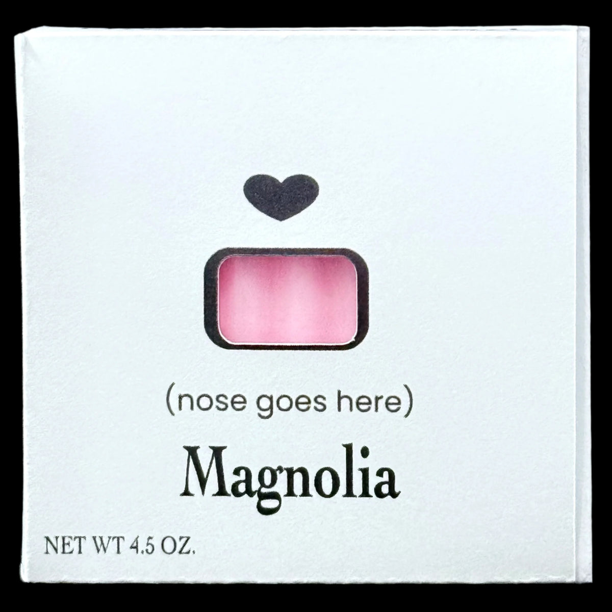 Cosmetic packaging with pink blush and 'Magnolia' branding on a white background
